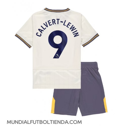 Camiseta Everton Dominic Calvert-Lewin #9 Tercera Equipación Replica 2024-25 para niños mangas cortas (+ Pantalones cortos)